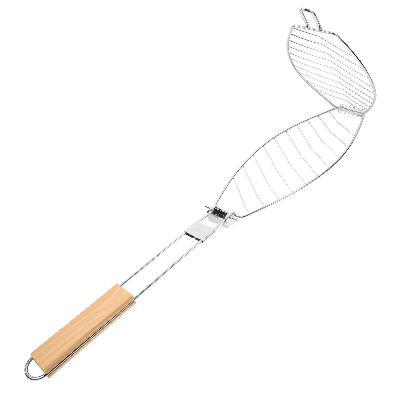 Multifunctional Portable Fish Grilling Rack Metal Barbecue Tools Grill Mesh Rack Vegetable Meat Camping Grilling Basket