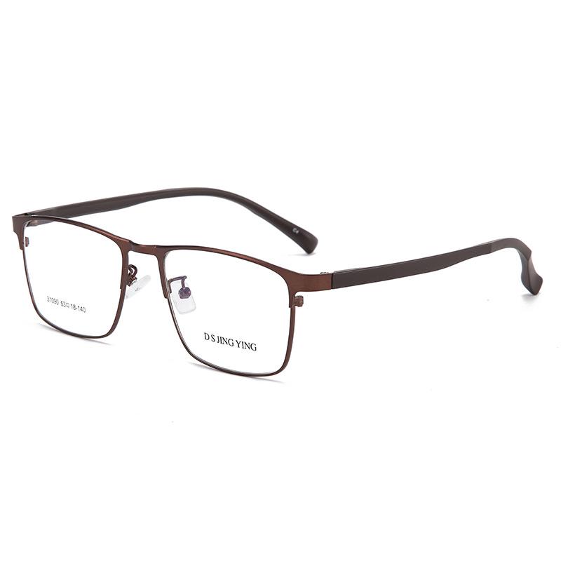 Danyang Ultra-Light Metal & Plastic Full Frame Eyeglasses for Men with Myopia темно-коричневого