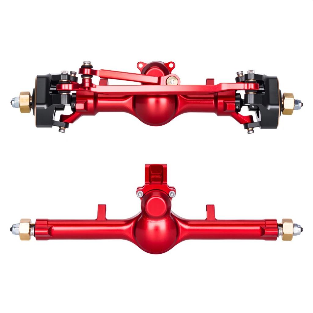 1/24 RC Crawler Special Planetary Front Rear Axle 52° Brass Steering Knuckle for Axial SCX24 C10 JLU Parts