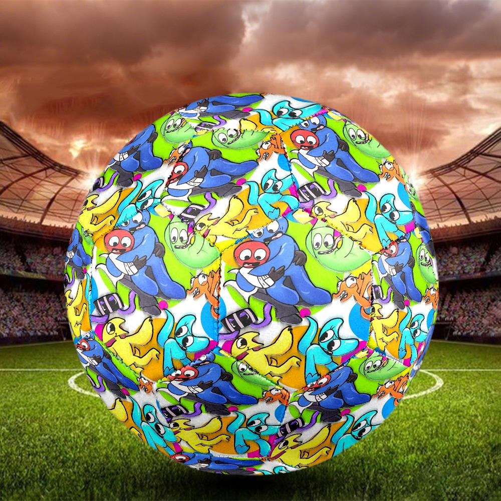 Piłka nożna Rainbow Friends Print Rozmiar 5, Standardowa piłka nożna na mecze i treningi sportowe, Idealny prezent dla fanów piłki nożnej