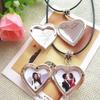 Přívěsky Locket ve tvaru srdce s otevíratelným rámečkem na fotografie, lesklý náhrdelník s rodinnou fotografií