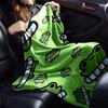 1pc Frog Green Throw Blanket Soft Flannel, Cozy All Season Polyester Perfect for Home, Office