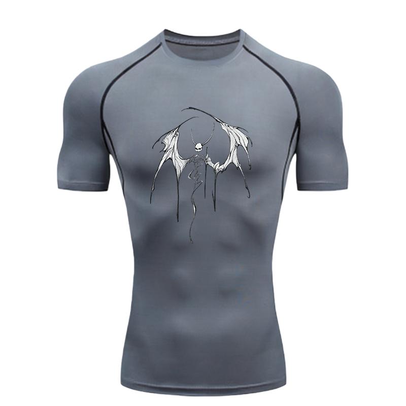 Dragon Skeleton  Men's Sports T-shirt Training Fitness Compression Workout T-Shirt Rashgard Tops Tee Short Sleeve T-Shirt