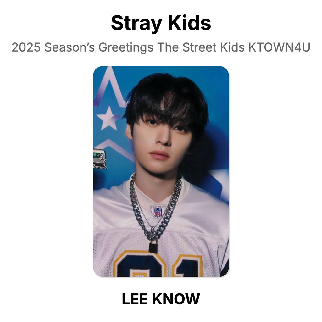 Stray Kids 2025 Season’s Greetings The Street Kids KTOWN4U Official Photocard