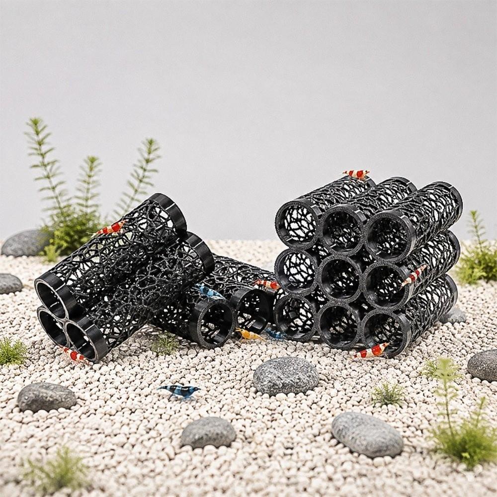 3-10 Holes Fish Shrimp Hideout Shelter Hollow Out Aquarium Fish Safe Bed  Fish Tank Ornaments