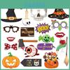 Halloween Skeleton And Pumpkin Photo Props Set For Themed Party And Event Decor
