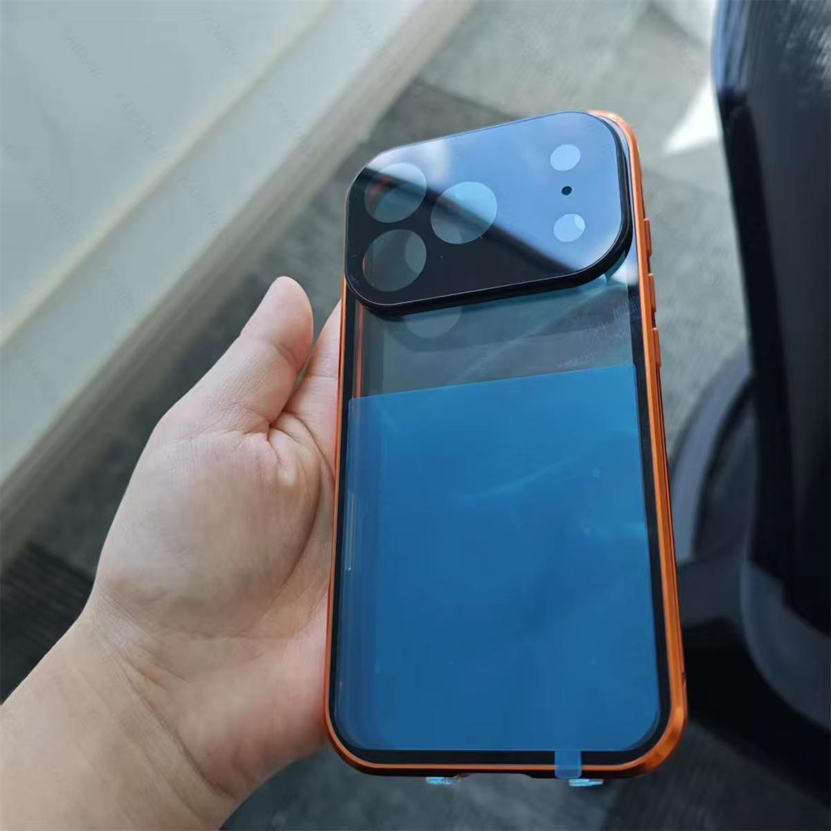 

360° Металлический Магнитный Двусторонний Чехол-защелка Для iPhone 17pro 16e 14 Pro 15 13 12 11 Pro Max Защита Камеры Ударопрочный For iPhone 11