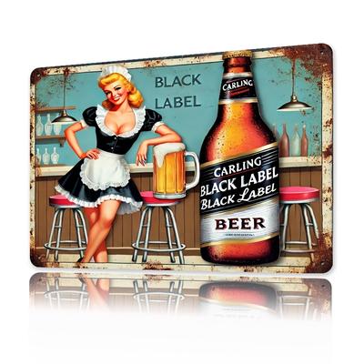 Bier Logo IJzer Vintage Metalen Bord Retro Plaquette Decoratie Bar Thema Wandkunst Perfect voor Slaapkamer Koffieshop Bar Dec