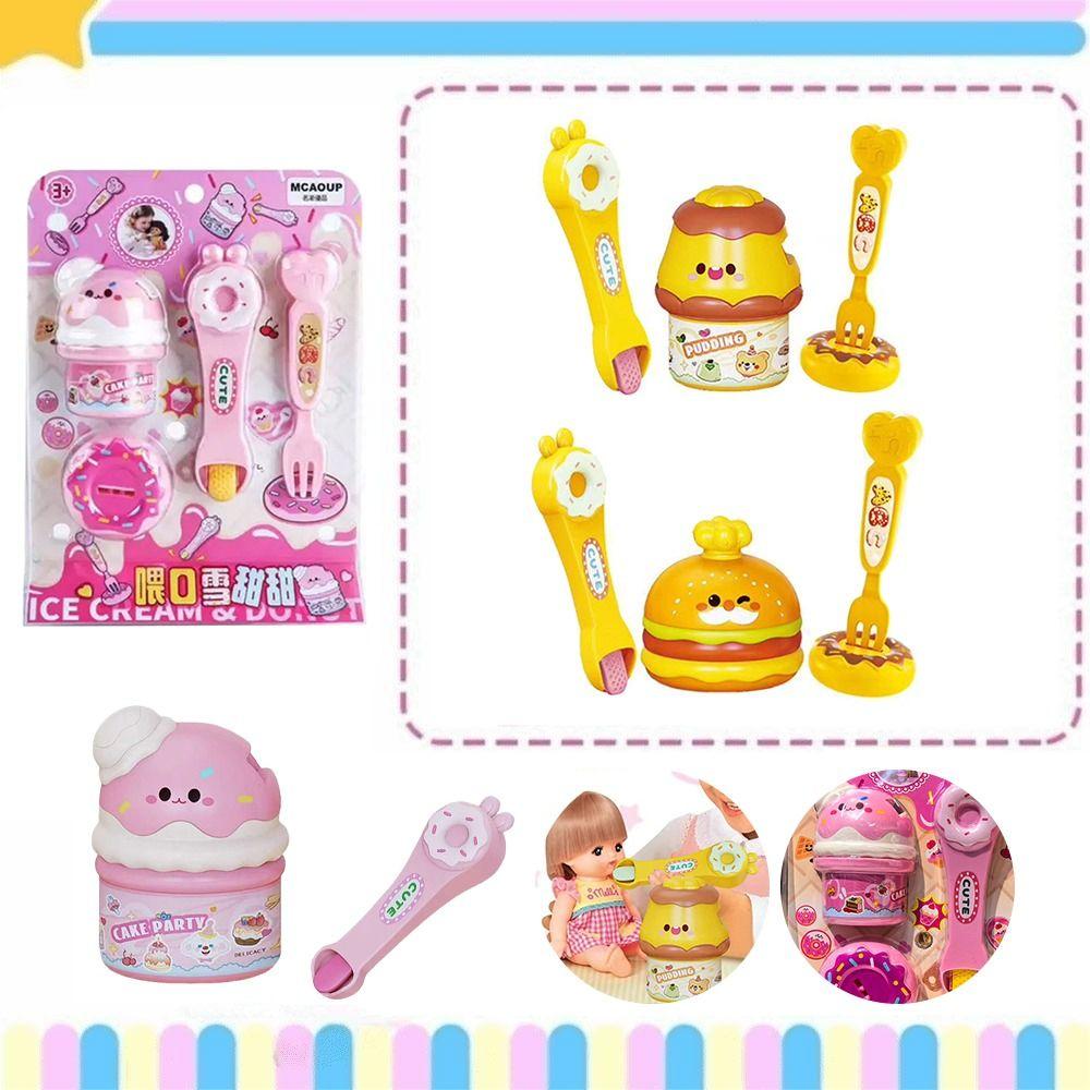 Simulation Hamburger Ice Cream Food Feeding Toy Jelly Play House Toys Early Education