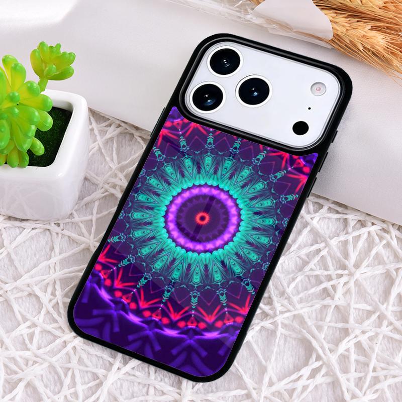 Mandala Flower Totem Phone Case for iPhone 17 Air 16 15 11 12 14 13 Pro Max Shockproof Cover