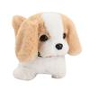 Simulation Plush Electric Puppy Battery Powered Walking Wagging Tail Barking Plush Puppy Dog Beige