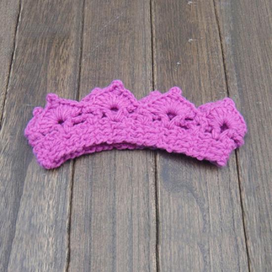 Cute Newborn Baby Girl Boy Crochet Crown Tiara Headband Knitted Headwear