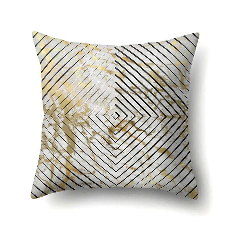 Nordic Pillow Ins Style Polyester Pillow Case Car Decoration Home Printed Car Waist Cushion Pillow Case