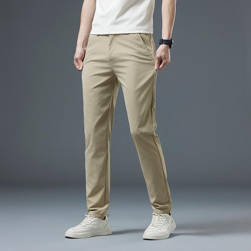 Novidades de Verão: Calças Casuais Masculinas - Pernas Longas, Leves, Calças Stretch de Corte Justo - Calças Esportivas Confortáveis para Homens