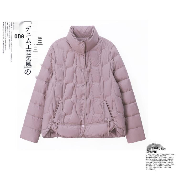 Dámská zateplená bunda s volným střihem pro drobnou postavu - Zimní móda 2024, Nadměrná velikost, Hřejivý kabát s omlazujícím efektem