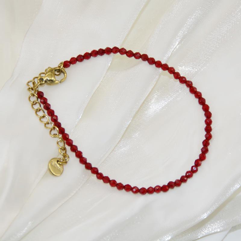 

Намисто-чокер з червоного шпінелю для додаткового відбілювання, Високоякісний, Простий, Універсальний, Ланцюжок для ключиць, що носиться шарами, для вишуканого образу