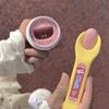 New Food Pudding Feeding Toy Desktop Ornament Cute Pink Jelly Strawberry Pudding Set Ornaments Models For Kids Girls