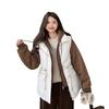 Winter vest sweater hooded fake two-piece down cotton jacket waist jacket female girl