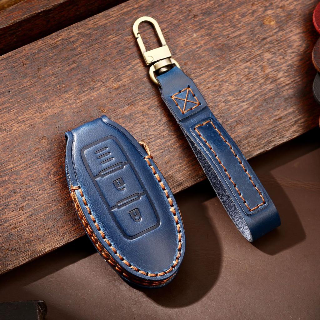 2020 New Car Key Bag Is Suitable for Nissan Xuanyi Teana Qijun Tiida Handmade Leather Key Bag