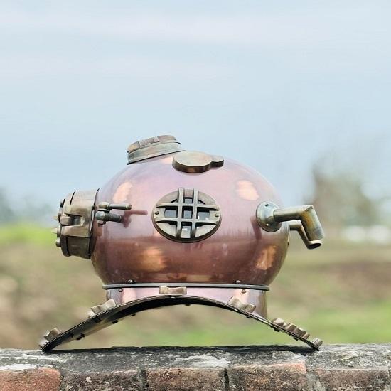 Kommandedykarhjälm Djuphavsdykare Marin Nautisk Dekor Samlarobjekt Gåva