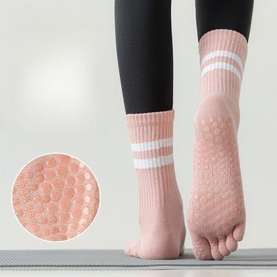 Damskie wiosenne i letnie profesjonalne antypoślizgowe skarpetki do pilatesu, fitnessu, temperamentu, jogi, tubowe, pięciopalcowe