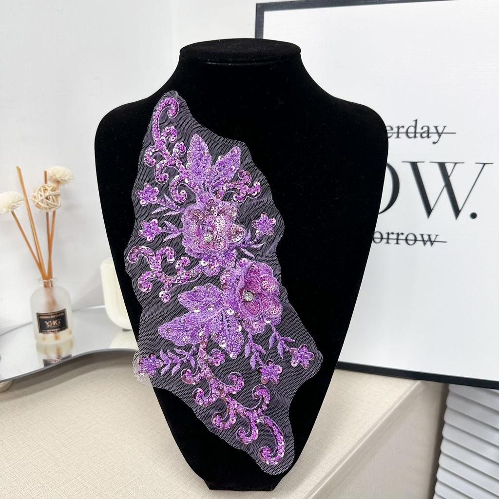 Heavy Industry Embroidery Colorful Beads Decal Decorative Accessories Three-Dimensional Flowers Nail Beads To Flowers