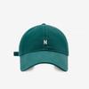A Simple and Versatile Baseball Cap with A Soft Top Embroidered with The Letter "N" for A Korean Couple