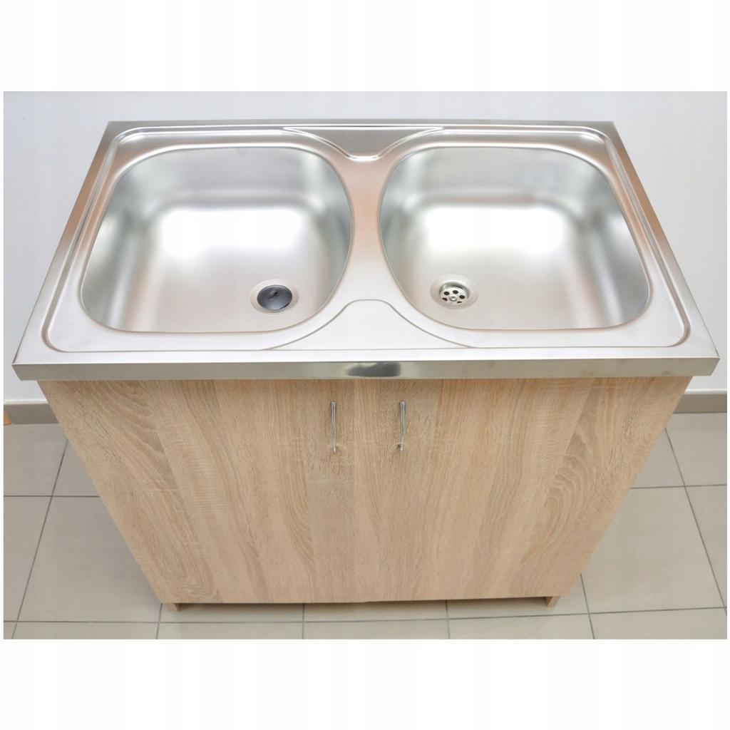 Sonoma Oak Kitchen Cabinet for Sink 80x50, Freestanding