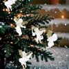 4pcs Christmas Transparent Angel Pendant Holiday Party New Year Decoration Home Angel Pendant  Christmas Tree Ornament