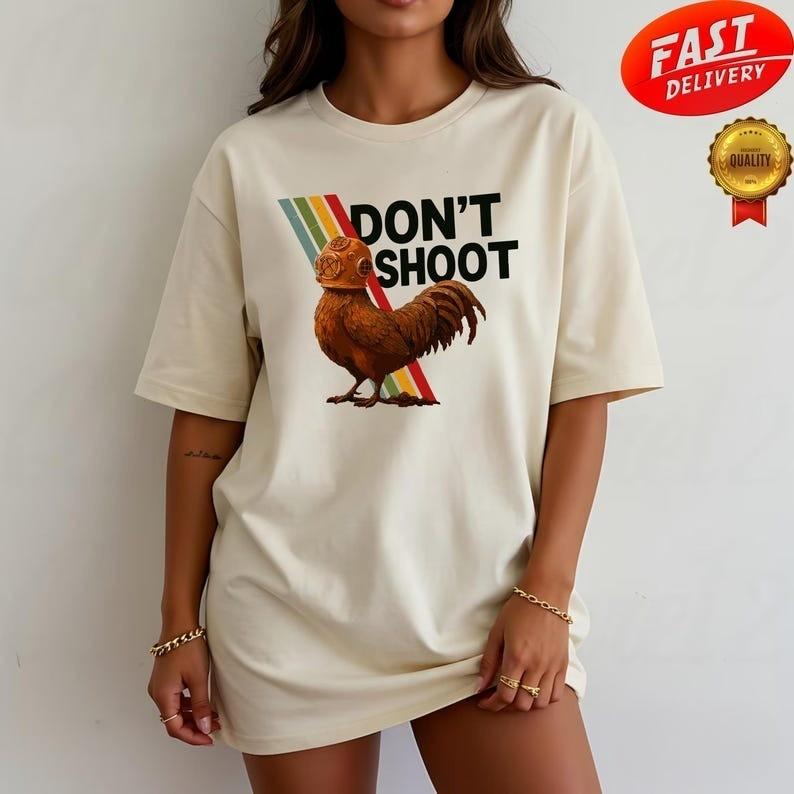 Don039t shoot arc T-shirt Sarcastic Funny Retro Arcade Raiders tee Gamer Gift Unisex T-Shirt S