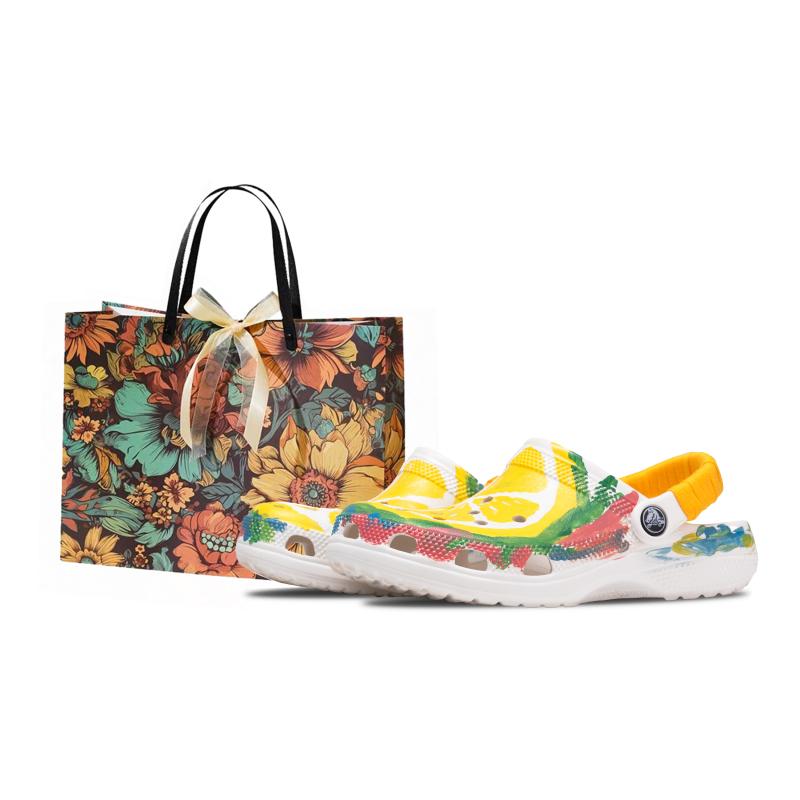 

Crocs Classic clog Funi Lemon Summer Gift Bag EVA Classic Beach Hole Shoes Unisex Yellow 43-44