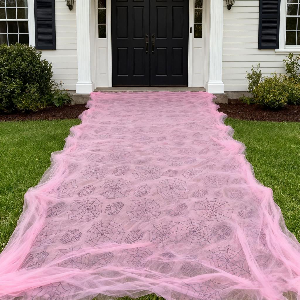 Halloween SpiderWeb Mesh Fabric Stage Dress - Ideal ForGhost Festival, Easter! Hexagonal Mesh For Spooky & Stunning Looks