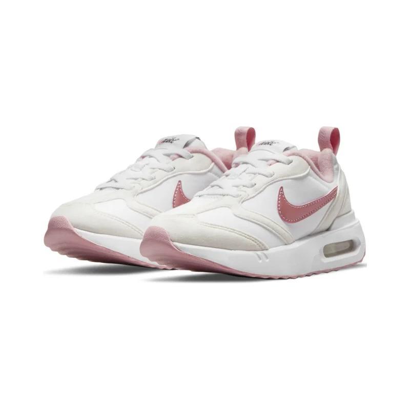 New Nike Air Max Dawn Low Top Kids Lifestyle Shoes White Pink Children Aged 3 7 Years Old DC9318-101