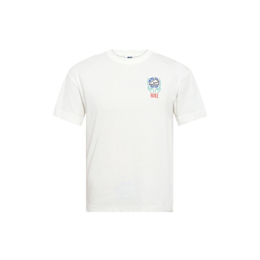 Nike Men's Logo Alphabet Breathable Printing Short Sleeve T-Shirt White DA1490-101
