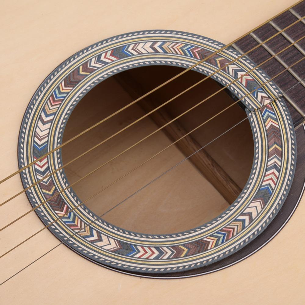 6PCS Pattern design Guitar Soundhole Rosette Wood Material Classical Guitar Inlay  DIY Projects