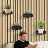 Plant Pot Tray 4 Pieces Display Acoustic Panels Flower Pot Trays Display Shelf For Home Living Room Bedroom Kitchen Office