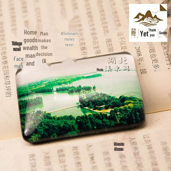 Hubei Wuhan Souvenir Magnets: Yellow Crane Tower & Wudang Mountain