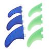 3PCS Surfboard Thruster Fins Fiberglass Fishtail Surfboard Fin Replacement for FCS1