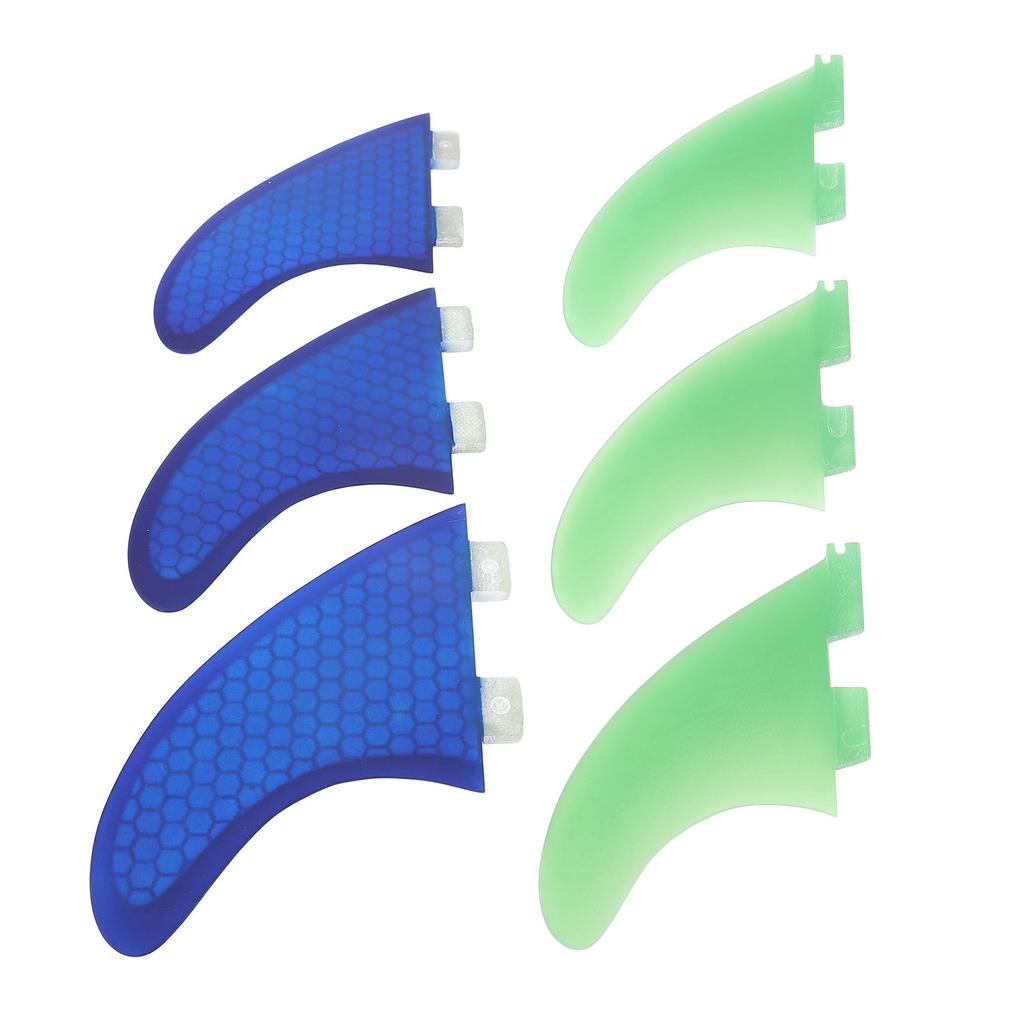 3PCS Surfboard Thruster Fins Fiberglass Fishtail Surfboard Fin Replacement for FCS1