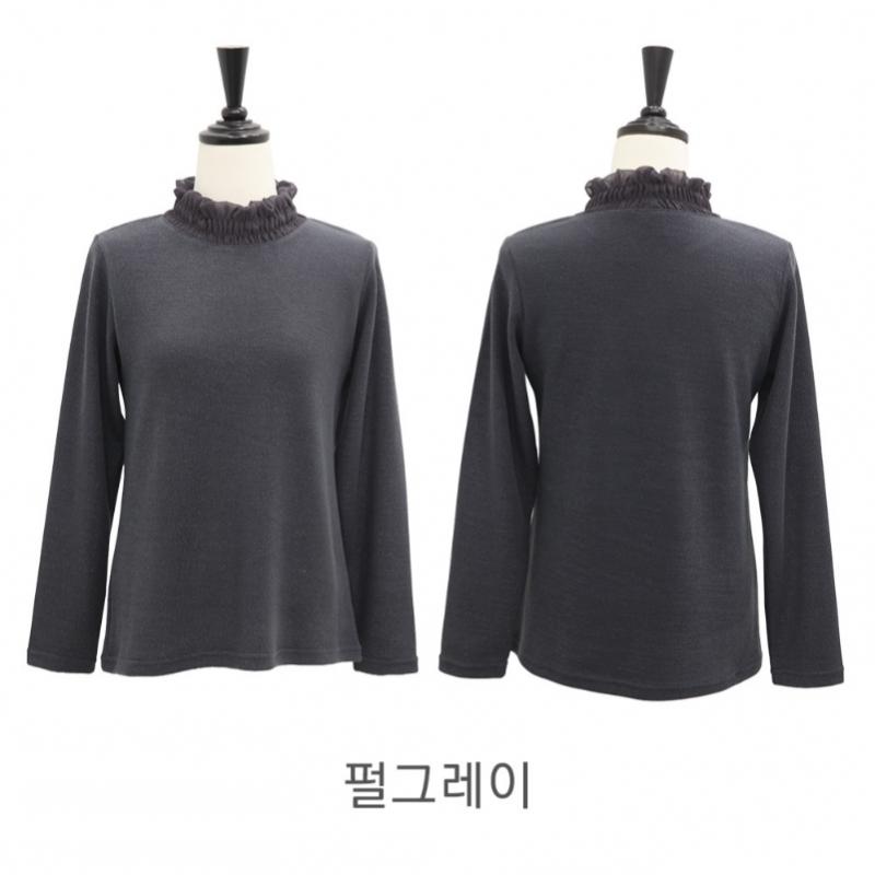 Shiz Madam Chiffon Collar Pearl Metal Blouse T57448
