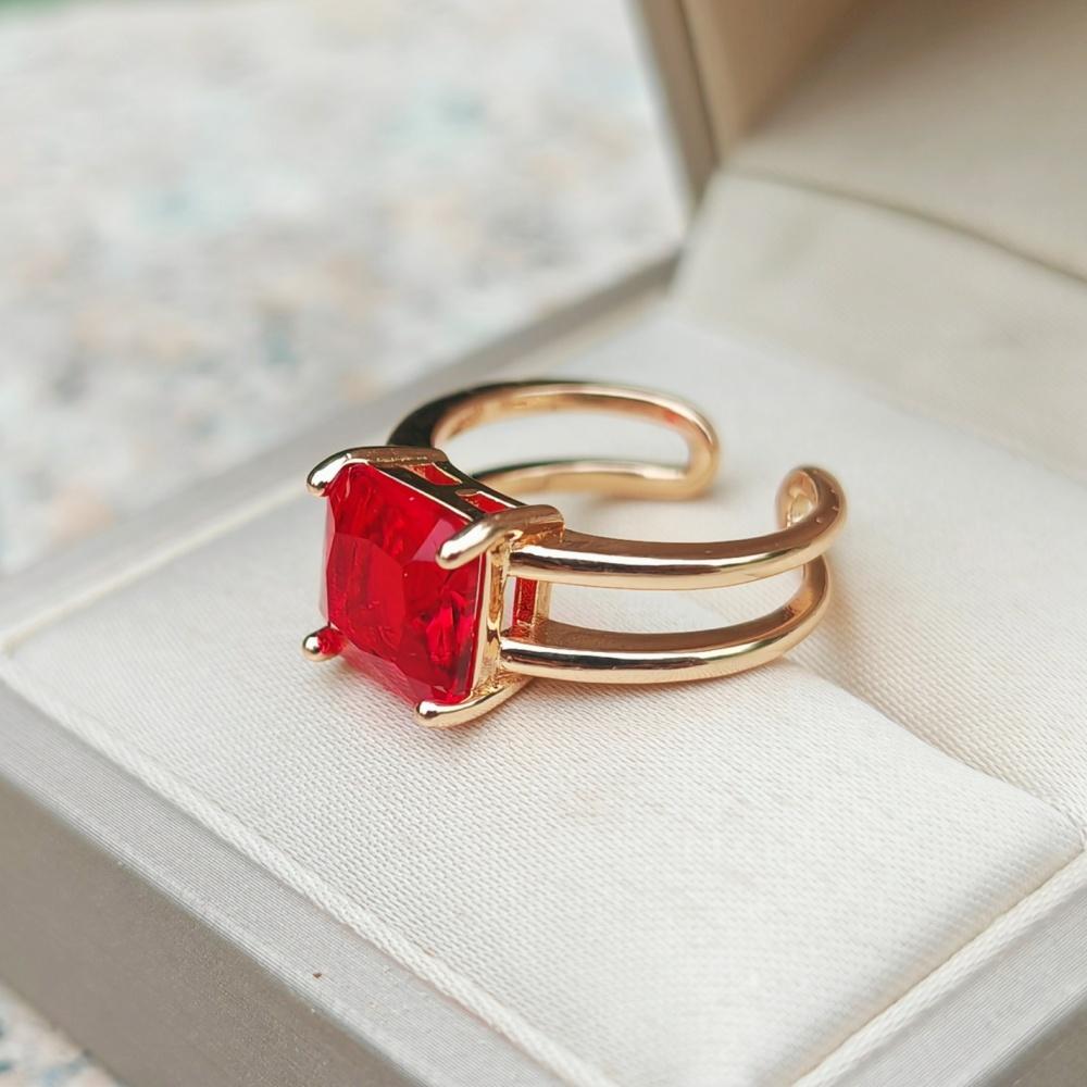 1 sztuka Modny trójkolorowy owalny/kwadratowy pierścionek z cyrkonią sześcienną z otwarciem i regulacją dla kobiet, pierścionek dla pary, biżuteria do układania, akcesoria na imprezę