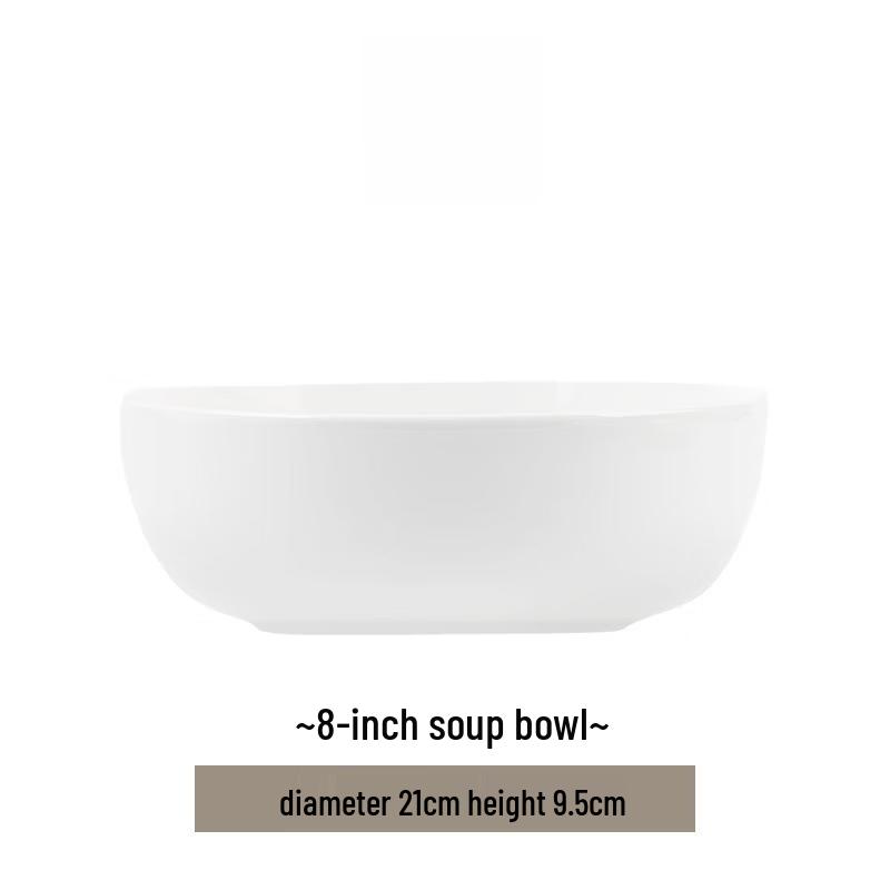 8-inch Pearl Begonia Bone China Soup Bowl