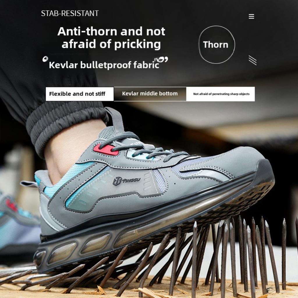Arbeitsversicherungsschuhe Herren, Anti-Quetsch Anti-Durchstich Stahlkappenschuhe, Rutschfest Geruchshemmend Baustelle Arbeitssicherheitsschuhe Damen