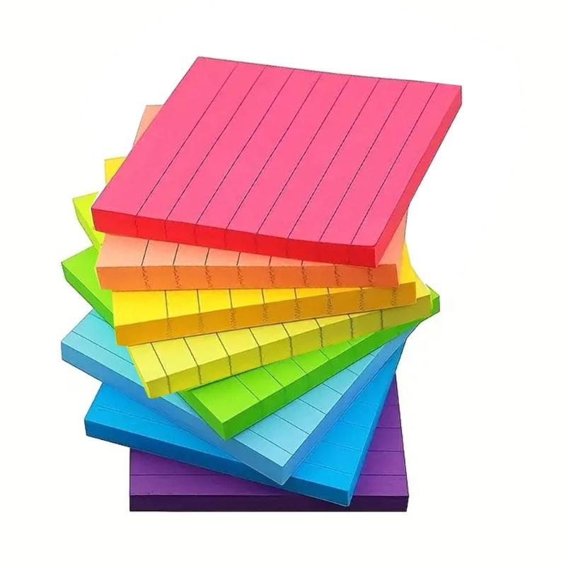 

8PCS Sticky Note Paper 50 Sheet/Pad Sticky Note Self-ashesive Memo Pad Reminder on Fridges Door Computer Whiteboard 1