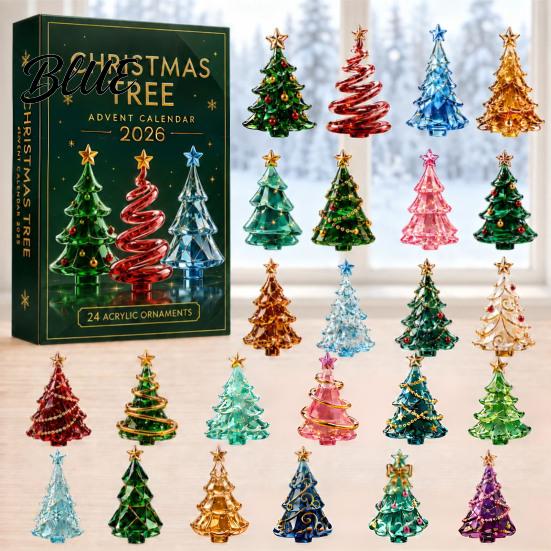 Weihnachtsparty-Zubehör Blind Box Enthält 24 Adventskalender Weihnachtsbaum Überraschungs-Schmuckstücke Geschenk