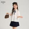 YOJIA Girls' Summer School Style Short Sleeve Blouse