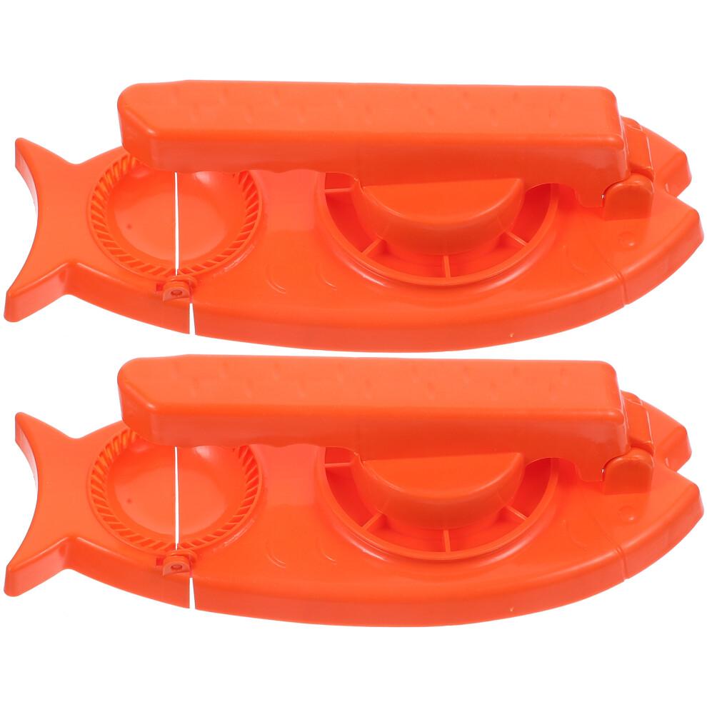 Raindrops Orange Pp Dumpling Maker 2 In 1 Easy To Use For Home 2pcs