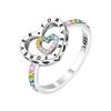 Orstarry   CopperPurple Iris Flower Closed Ring For Women Original Finger Ring Jewelry Party Fine Trendy Gifts