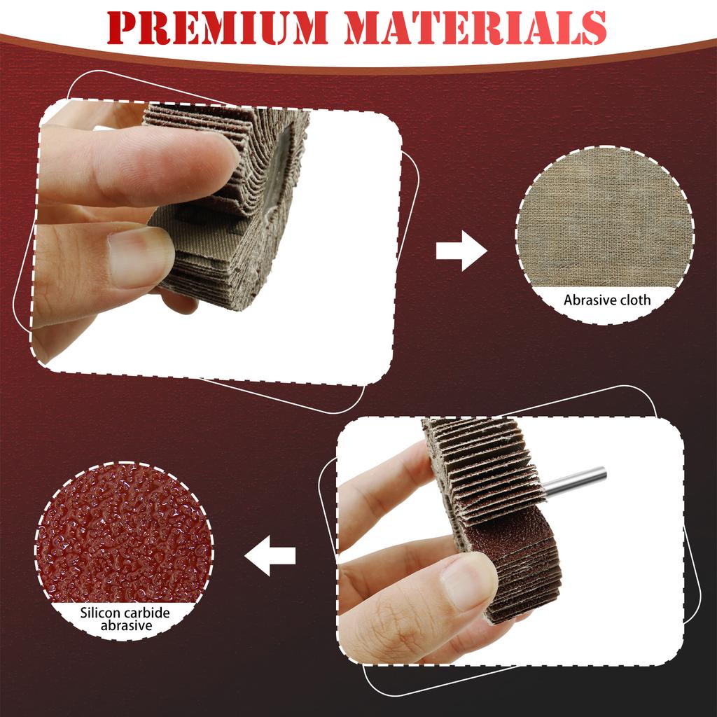 20Pcs Sanding Flap Disc Grinding Wheel Bit 80 Grit 16-80mm For Rotary Tool Electric Grinder Power Polishing Tool Accessories