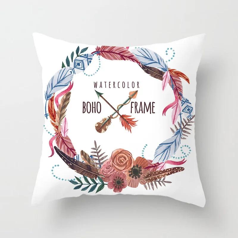 Feather Dream Catcher Pattern Pillow Cushion Cover Car Home Sofa Bed
